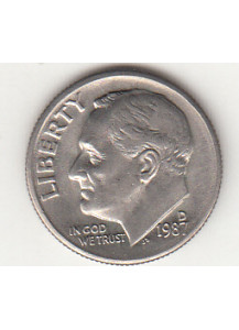 1987 - 10 Cents (Dime) Rame-nickel Dollaro Stati Uniti Roosevelt  Dime FDC